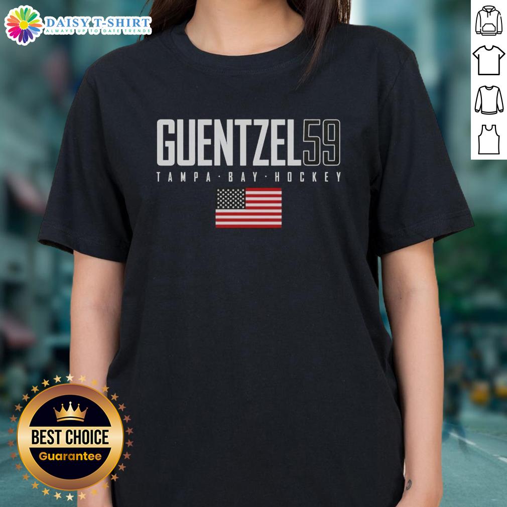 Good Jake Guentzel 59 Tampa Bay Lightning Usa Flag Elite Ladies Tee Good Jake Guentzel 59 Tampa Bay Lightning USA Flag Elite Ladies Tee featuring vibrant colors and stylish design.