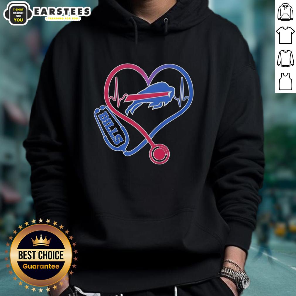 good-nurse-heartbeat-x-buffalo-bills-logo-hoodie Alt Text: Good Nurse Heartbeat X Buffalo Bills Logo Hoodie showcasing a stylish design for nurses and football fans.