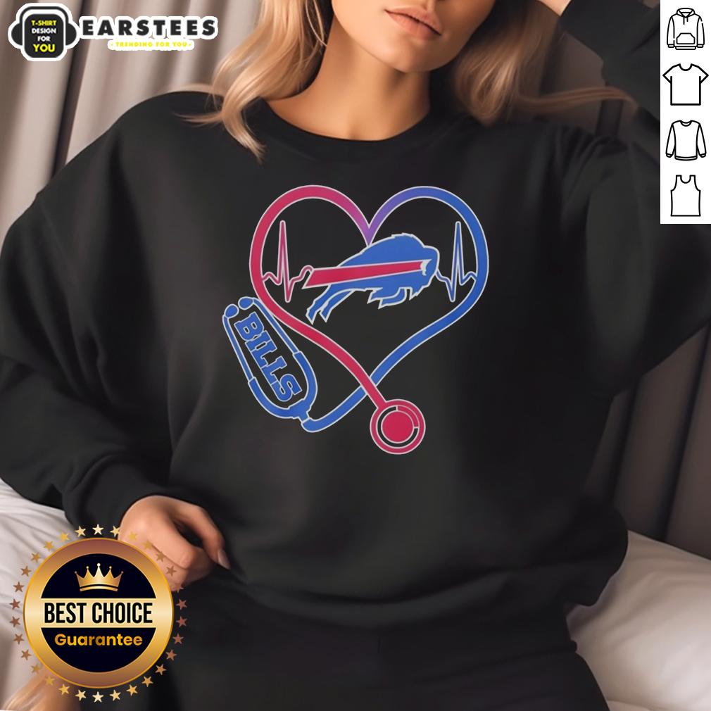 good-nurse-heartbeat-x-buffalo-bills-logo-sweatshirt Alt Text: Good Nurse Heartbeat X Buffalo Bills Logo Sweatshirt, perfect for fans and healthcare workers, blending style and team pride.