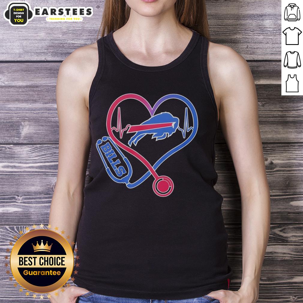 good-nurse-heartbeat-x-buffalo-bills-logo-tank-top Alt Text: Good Nurse Heartbeat X Buffalo Bills Logo Tank Top in vibrant colors, perfect for fans and healthcare workers.