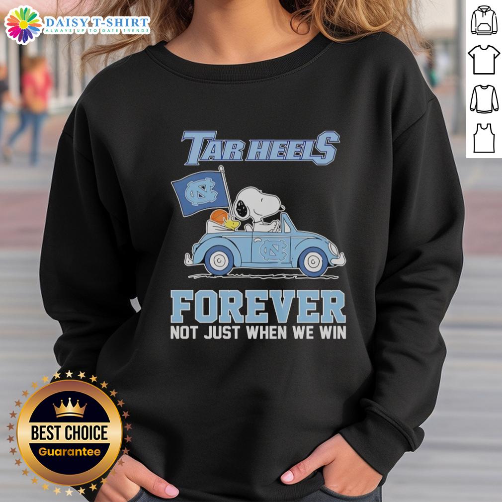Good Snoopy And Woodstock Diving North Carolina Tar Heels Car Forever Not Just When We Win Sweatshirt Good Snoopy and Woodstock diving on a North Carolina Tar Heels sweatshirt, perfect for fans, not just when we win.