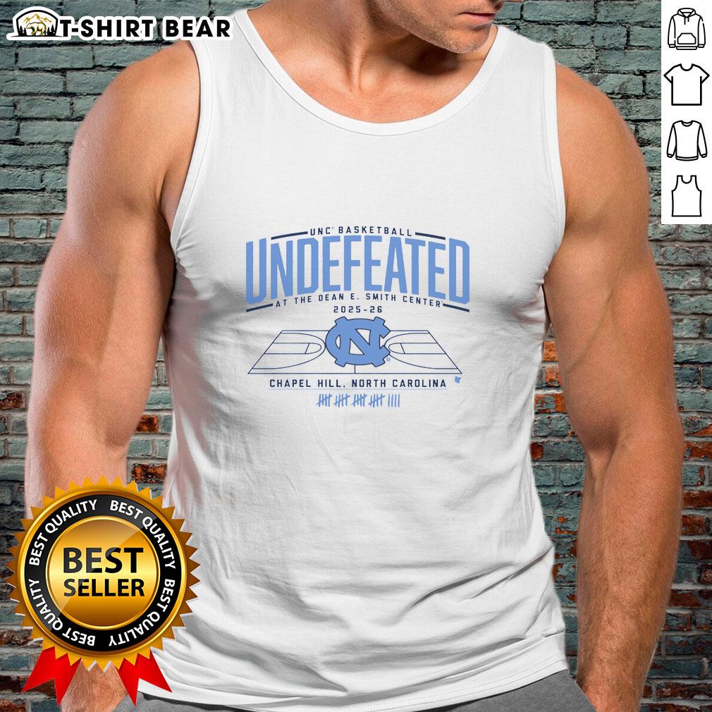 Good Unc Basketball Undefeated At The Dean E. Smith Center Tank Top Good UNC Basketball Undefeated tank top featuring the Dean E. Smith Center design, perfect for Tar Heels fans.