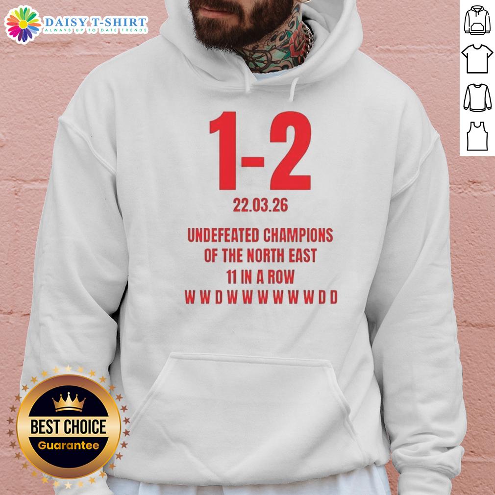 Good Undefeated Champions Of The North East 11 In A Row Hoodie