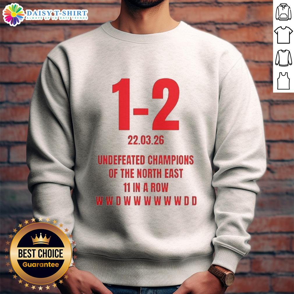 Good Undefeated Champions Of The North East 11 In A Row Sweatshirt