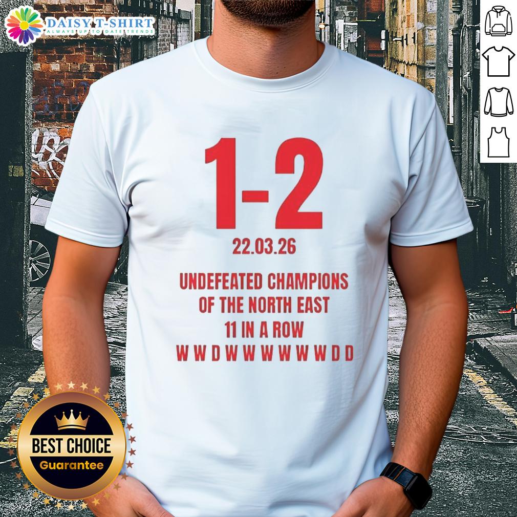 Good Undefeated Champions Of The North East 11 In A Row T Shirt Good Undefeated Champions Of The North East 11 In A Row T-Shirt featuring bold graphics celebrating the team's success.