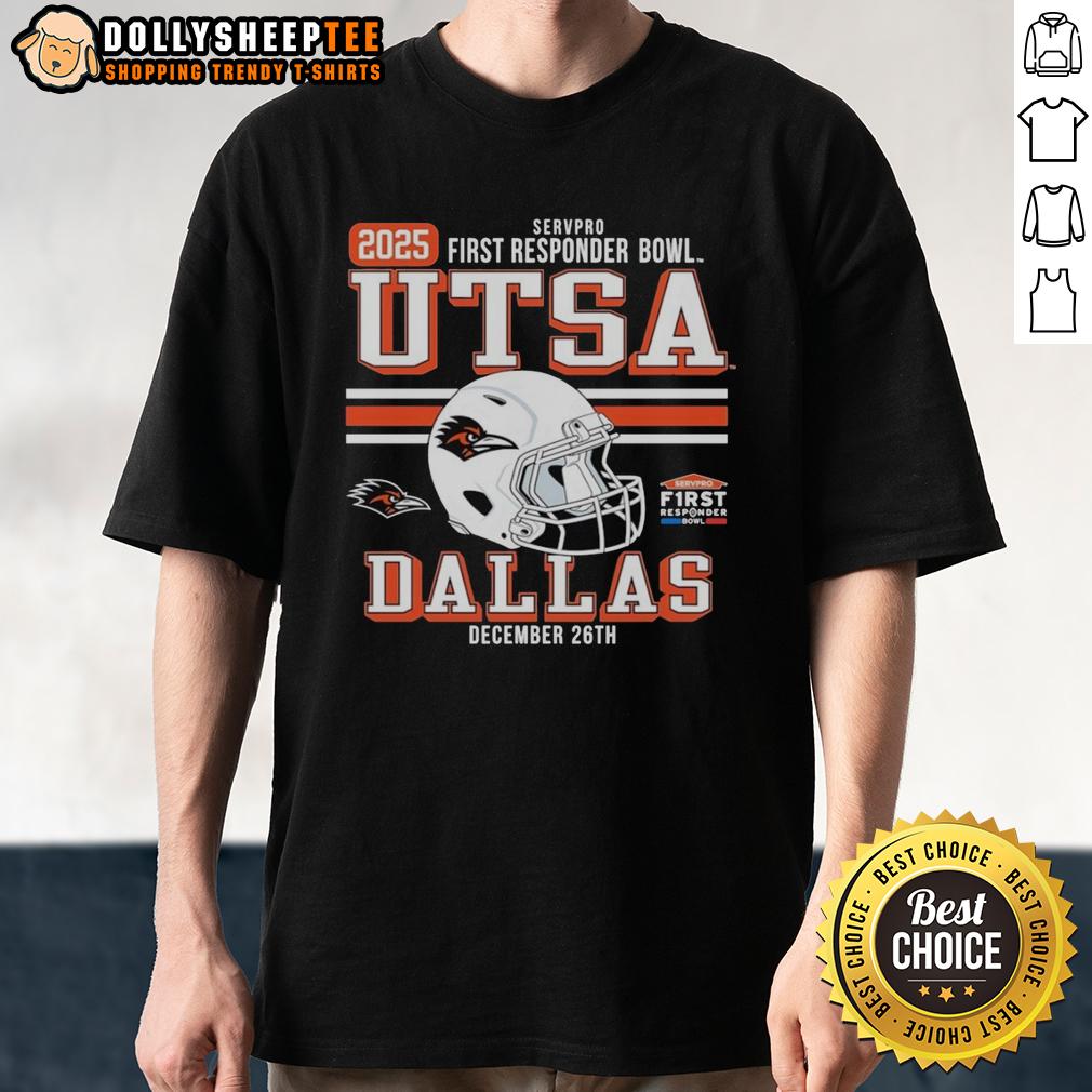 Good Utsa Roadrunners Servpro First Responder Bowl T Shirt Good Utsa Roadrunners Servpro First Responder Bowl T-Shirt featuring team colors and logo, perfect for fans.