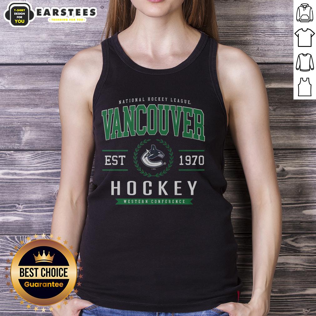 good-vancouver-canucks-hockey-legacy-crest-tank-top Vancouver Canucks hockey legacy crest tank top featuring team colors and logo, perfect for fans and casual wear.