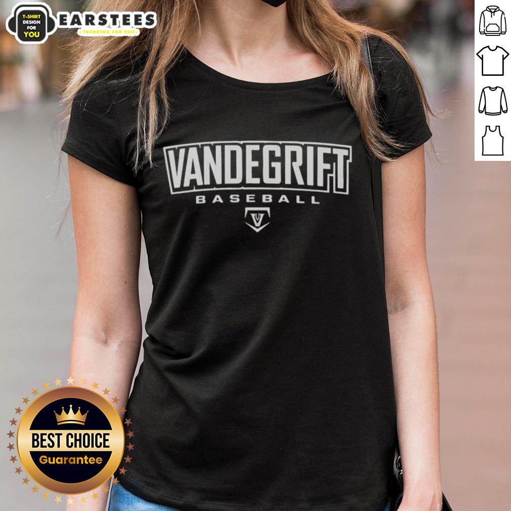 good-vandegrift-crown-trio-baseball-wordmark-outline-ladies-tee Good Vandegrift Crown Trio baseball wordmark outline ladies tee featuring a stylish design for female fans.