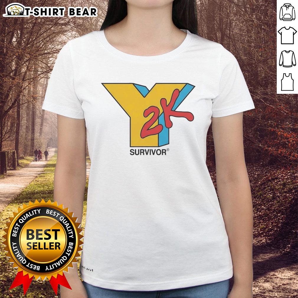 Good Y2K Survivor Logo Ladies Tee Good Y2K Survivor logo on a stylish ladies tee, showcasing retro fashion with a fun, nostalgic design.