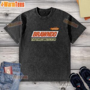 Awesome Brawndo The Thirst Mutilator washed t-shirt featuring vibrant graphics and a comfortable fit for casual wear.