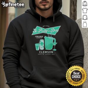 Alt Text: Official Get Lucky St. Patty's Day hoodie in Tiger Town, Clemson, South Carolina, perfect for festive celebrations.