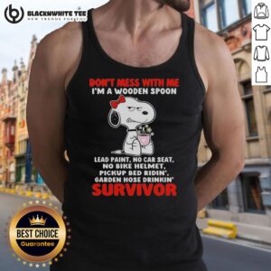 Hot Grumpy Snoopy tank top design featuring a wooden spoon illustration, perfect for playful and humorous fashion.