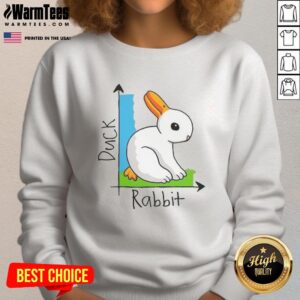 Awesome Duck and Rabbit Sweatshirt featuring a unique design with playful animal graphics for cozy fashion lovers.