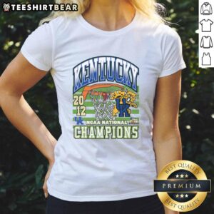 Official Kentucky Wildcats Past Champs Tourney Win Ladies Tee featuring team logo and championship graphics.