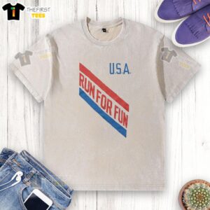 Premium USA Run For Fun T-Shirt - Image 6