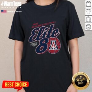 Alt Text: Nice Arizona Wildcats Men's Basketball Elite 8 March Madness ladies tee showcasing team spirit and style.