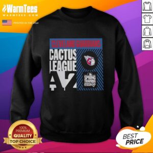 Original Cleveland Guardians Cactus League Spring Training 2026 sweatshirt featuring team logo and vibrant design.