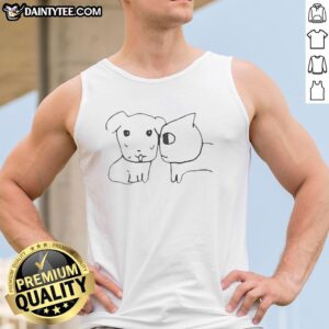 Cute dog and cat best friends tank top featuring an adorable design of a dog and cat together. Perfect for pet lovers!