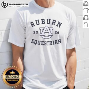 Alt Text: Top Auburn Equestrian 2026 Logo T-Shirt featuring a stylish design for fans and riders of Auburn University equestrian team.