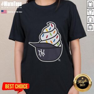 Nice New York Yankees ice cream ladies tee featuring vibrant graphics, perfect for fans and summer outings.