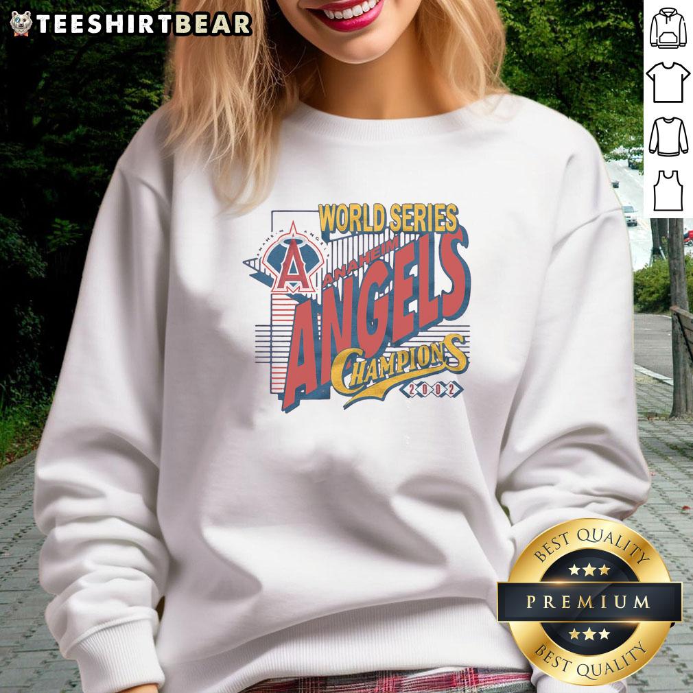 hot-anaheim-angels-2002-world-series-champions-sweatshirt Hot Anaheim Angels 2002 World Series Champions sweatshirt featuring bold team graphics and vibrant colors.