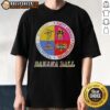 Hot Bananas Ball T-Shirt featuring party animals and firefighters in a fun circle logo design for tailgaters.