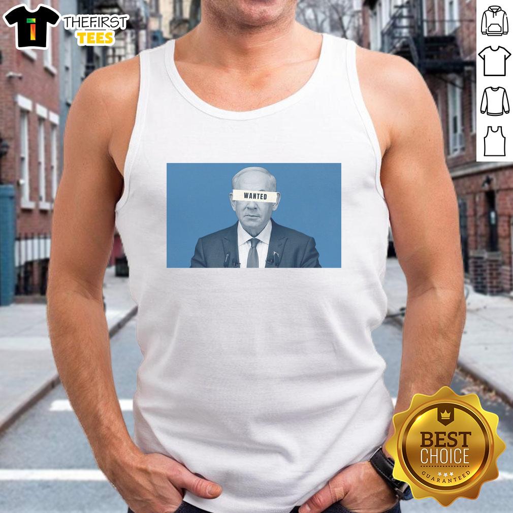 hot-benjamin-netanyahu-wanted-tank-top Hot Benjamin Netanyahu wanted tank top design featuring bold graphics and a trendy style, perfect for political statement wear.