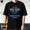 Hot Boise State Broncos God First Family Second Then Broncos Football T-Shirt in blue, perfect for fans celebrating faith and sports.