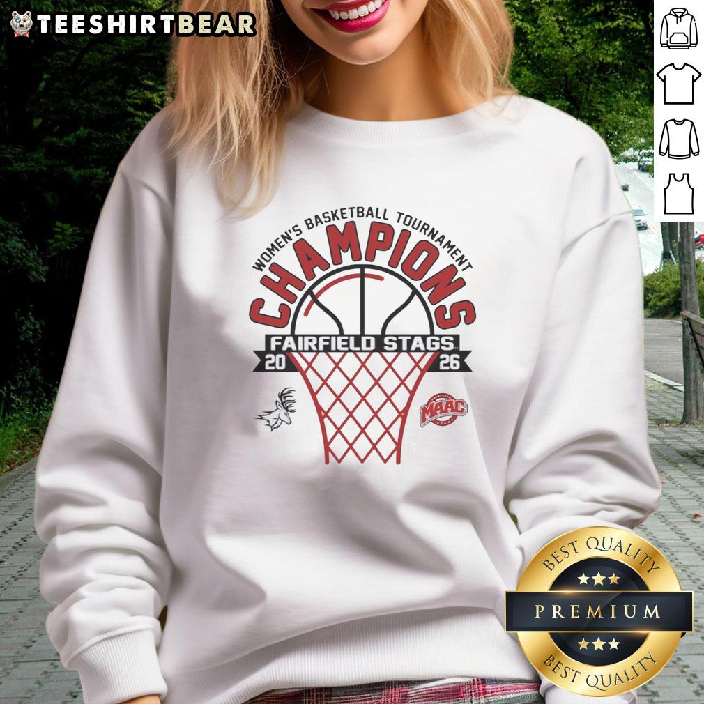 hot-fairfield-stags-womens-basketball-tournament-champions-2026-sweatshirt Hot Fairfield Stags Women's Basketball Tournament Champions 2026 sweatshirt featuring team logo and vibrant colors.