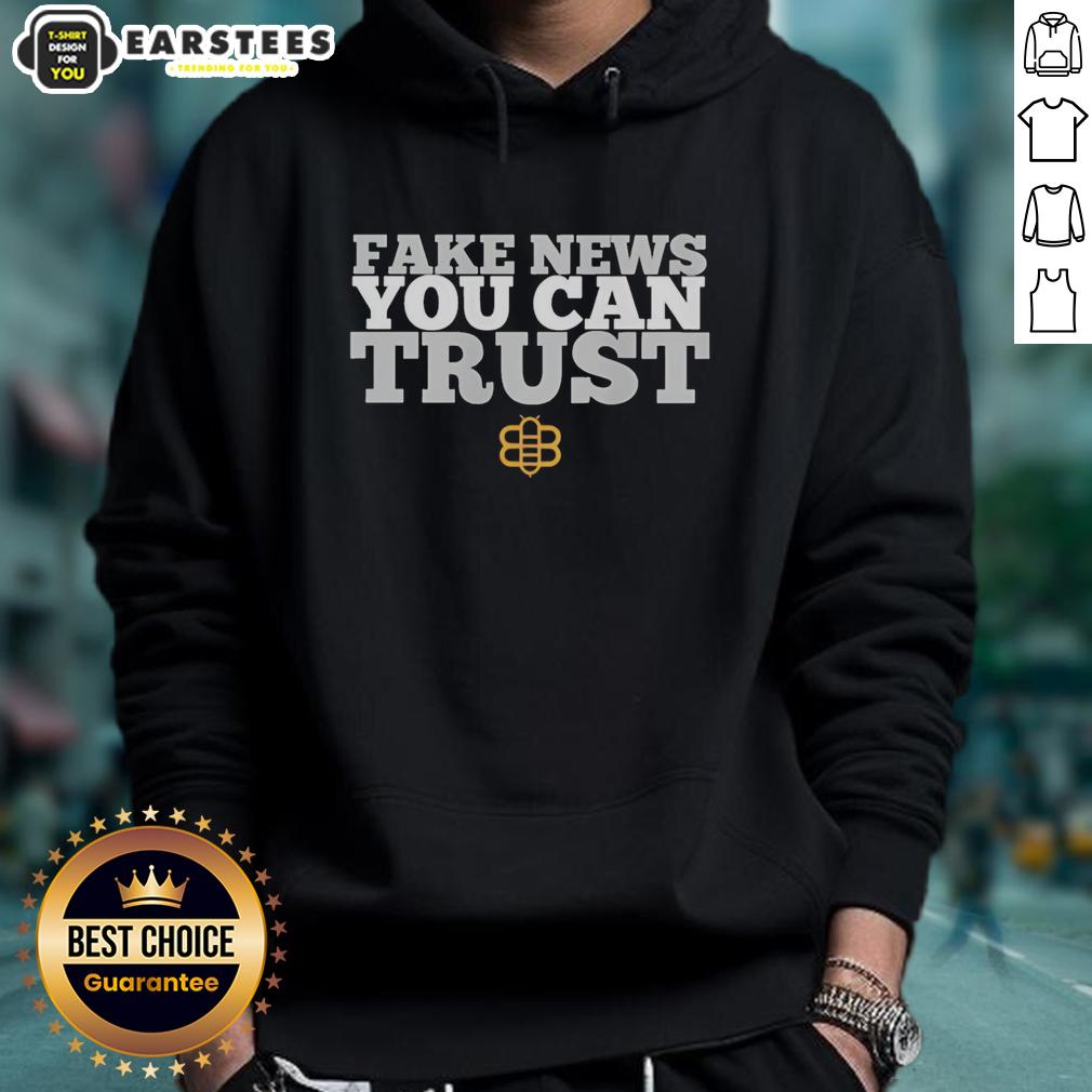 hot-fake-news-you-can-trust-bee-logo-hoodie Hot Fake News You Can Trust Bee Logo T-Shirt - Image 5
