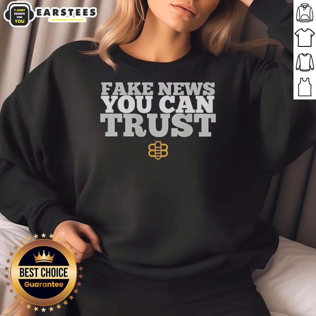 hot-fake-news-you-can-trust-bee-logo-sweatshirt Hot Fake News You Can Trust Bee Logo T-Shirt - Image 2