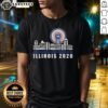 Hot Illinois Fighting Illini NCAA Basketball 2026 player skyline T-shirt featuring vibrant team colors and design.