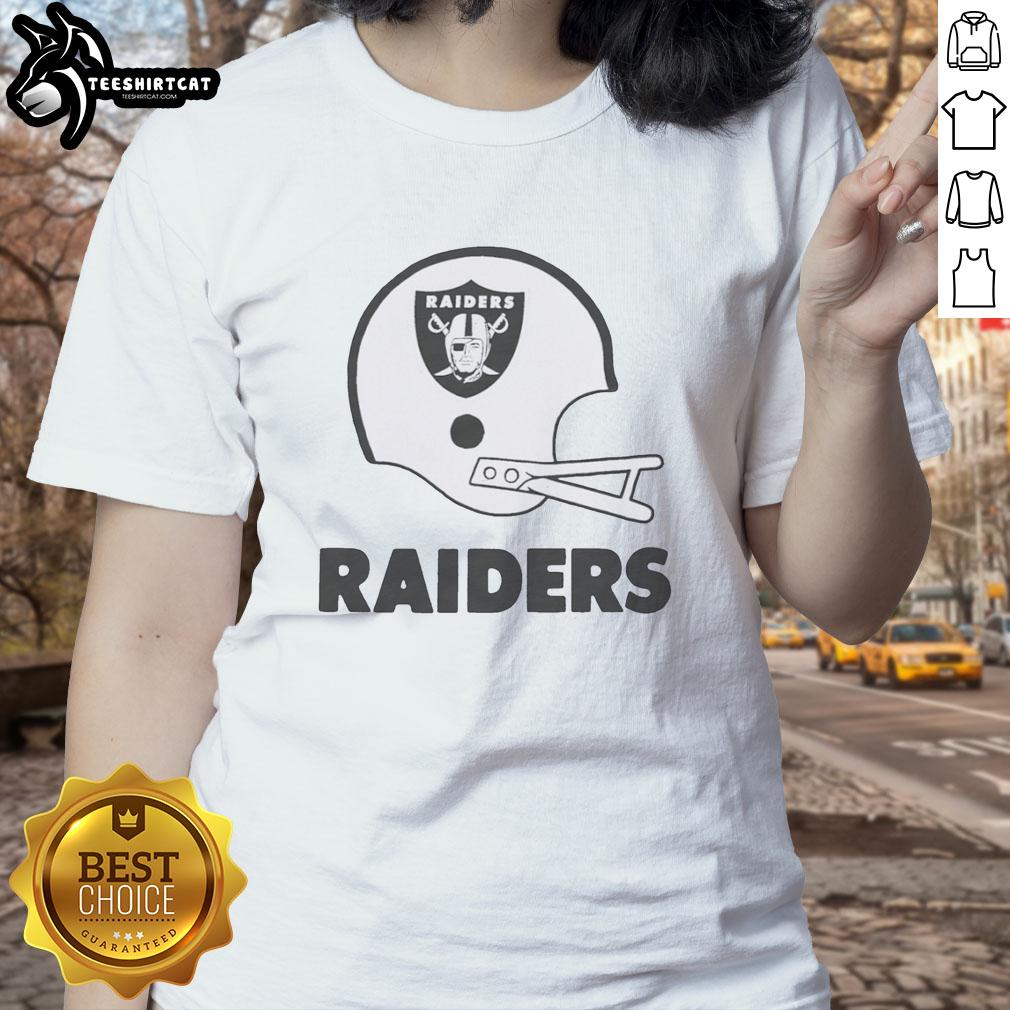 hot-las-vegas-raiders-football-logo-in-big-helmet-ladies-tee Hot Las Vegas Raiders football logo on a big helmet featured on a stylish ladies' tee for fans.