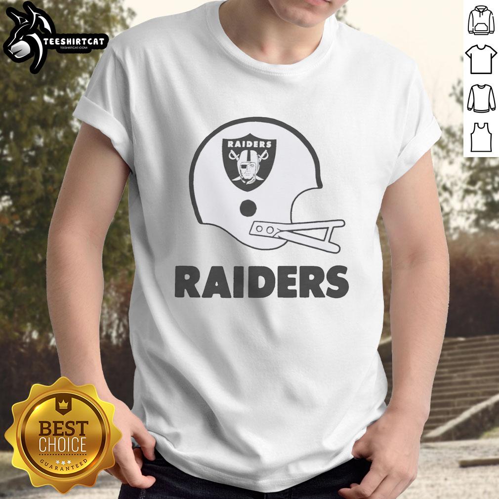 hot-las-vegas-raiders-football-logo-in-big-helmet-t-shirt Alt Text: Hot Las Vegas Raiders football logo featured on a big helmet t-shirt, perfect for fans and game day apparel.