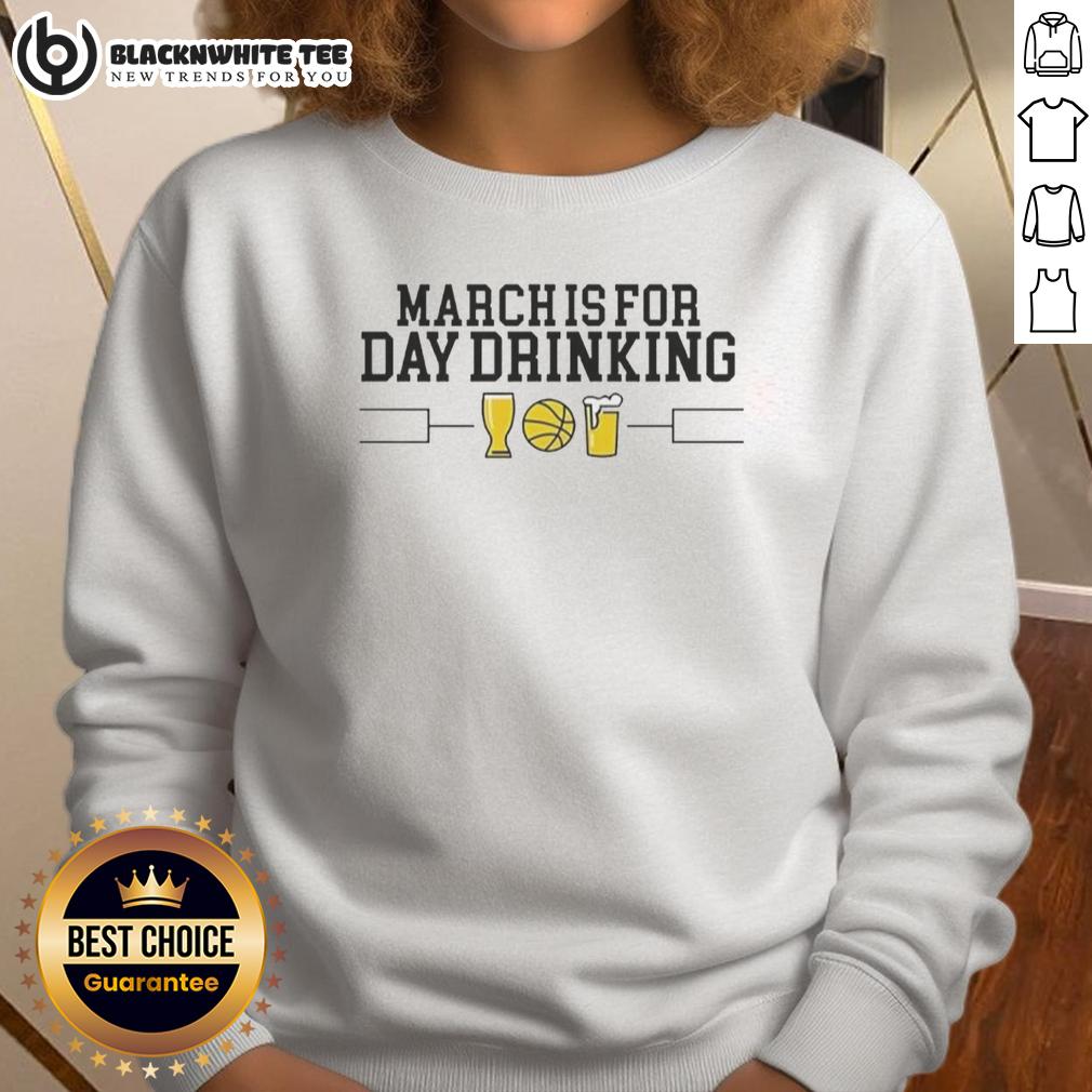 Hot March Is For Day Drinking Sweatshirt Cozy Hot March Is For Day Drinking sweatshirt in vibrant colors, perfect for casual outings and spring festivities.