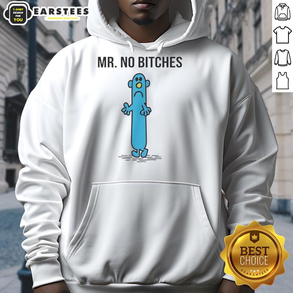 hot-mr-men-of-roger-hargreaves-mr-no-bitches-hoodie Stylish Hot Mr. Men hoodie featuring Roger Hargreaves' Mr. No Bitches design, perfect for trendy casual wear.