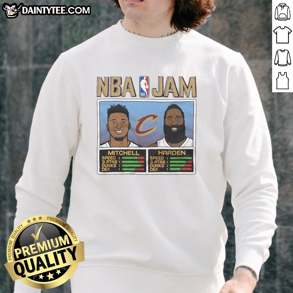 hot-nba-jam-cavs-mitchell-and-harden-sweatshirt Hot NBA Jam Cavs Mitchell and Harden sweatshirt featuring bold graphics and comfortable fit for basketball fans.