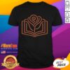 Hot Neon Rose In The Books T-Shirt featuring a vibrant rose graphic on a stylish tee for book lovers.