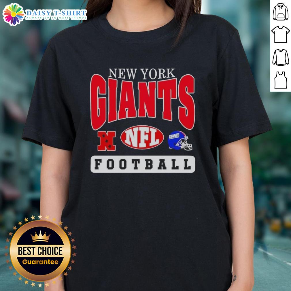 Hot New York Giants Nfl Football Helmet Logo Ladies Tee Stylish ladies tee featuring the New York Giants NFL football helmet logo, perfect for fans and casual wear.