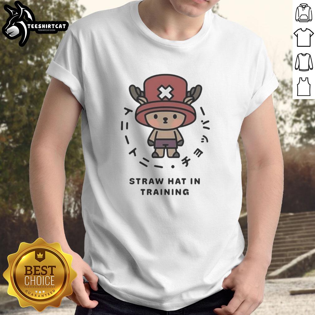 hot-one-piece-chopper-straw-hat-in-training-anime-character-t-shirt Hot One Piece Chopper Straw Hat In Training anime character T-shirt featuring vibrant colors and playful design.