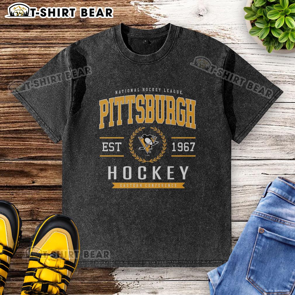 Hot Pittsburgh Penguins Hockey Legacy Crest Washed T Shirt Hot Pittsburgh Penguins Hockey Legacy Crest Washed T-Shirt featuring iconic team logo and stylish design for fans.