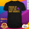 Alt Text: LSU Tigers T-Shirt featuring 'Hot Pucker Up And Kiss That Baby Goodbye' design, perfect for passionate fans.