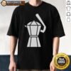 Hot Samuel Aldegheri Moka Pot baseball t-shirt featuring a stylish coffee design, perfect for coffee lovers and fashion enthusiasts.