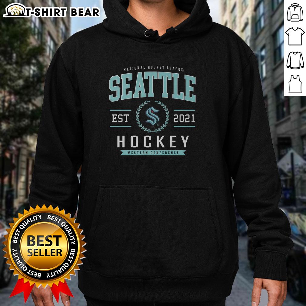Hot Seattle Kraken Hockey Legacy Crest Hoodie Hot Seattle Kraken Hockey Legacy Crest Hoodie in navy blue, showcasing team logo and stylish design for fans.