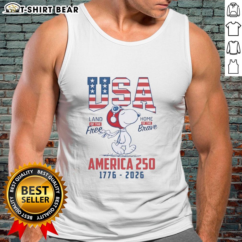 Hot Snoopy Wearing Flight Helmet Happy 250 America 4Th Of July M797 Tank Top