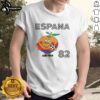 Alt Text: Hot Spain 82 Naranjit FIFA World Cup 1982 mascot T-shirt featuring vibrant design and retro sports style.