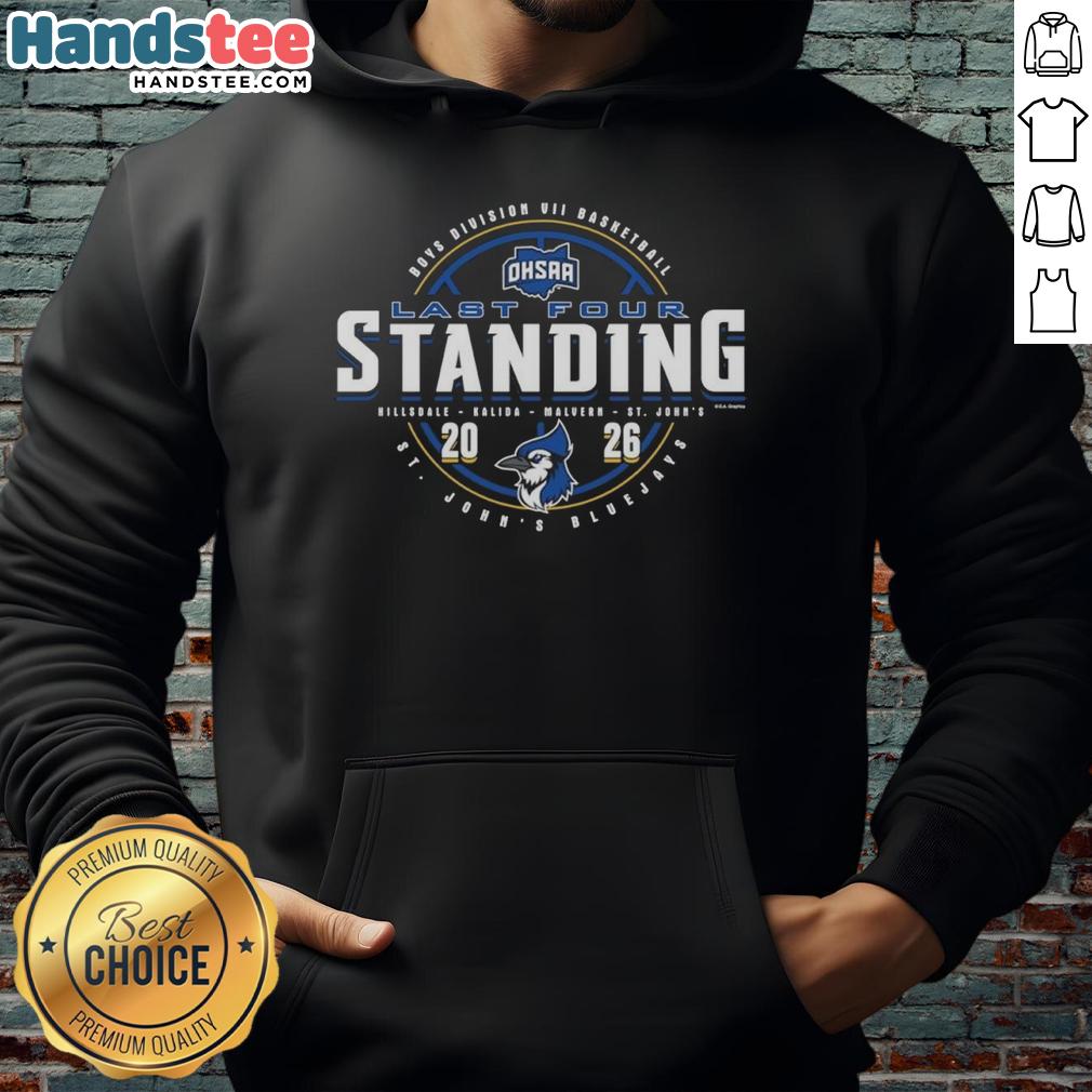 hot-st-johns-bluejays-2026-ohsaa-boys-basketball-division-7-last-four-standing-hoodie Hot St. Johns Bluejays 2026 OHSAA Boys Basketball Division 7 Last Four Standing Hoodie in vibrant team colors.