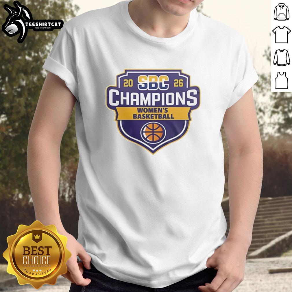 hot-sun-belt-conference-ncaaw-womens-basketball-champions-2026-logo-t-shirt-1 2026 Hot Sun Belt Conference NCAA Women's Basketball Champions logo t-shirt, showcasing team pride and athletic spirit.