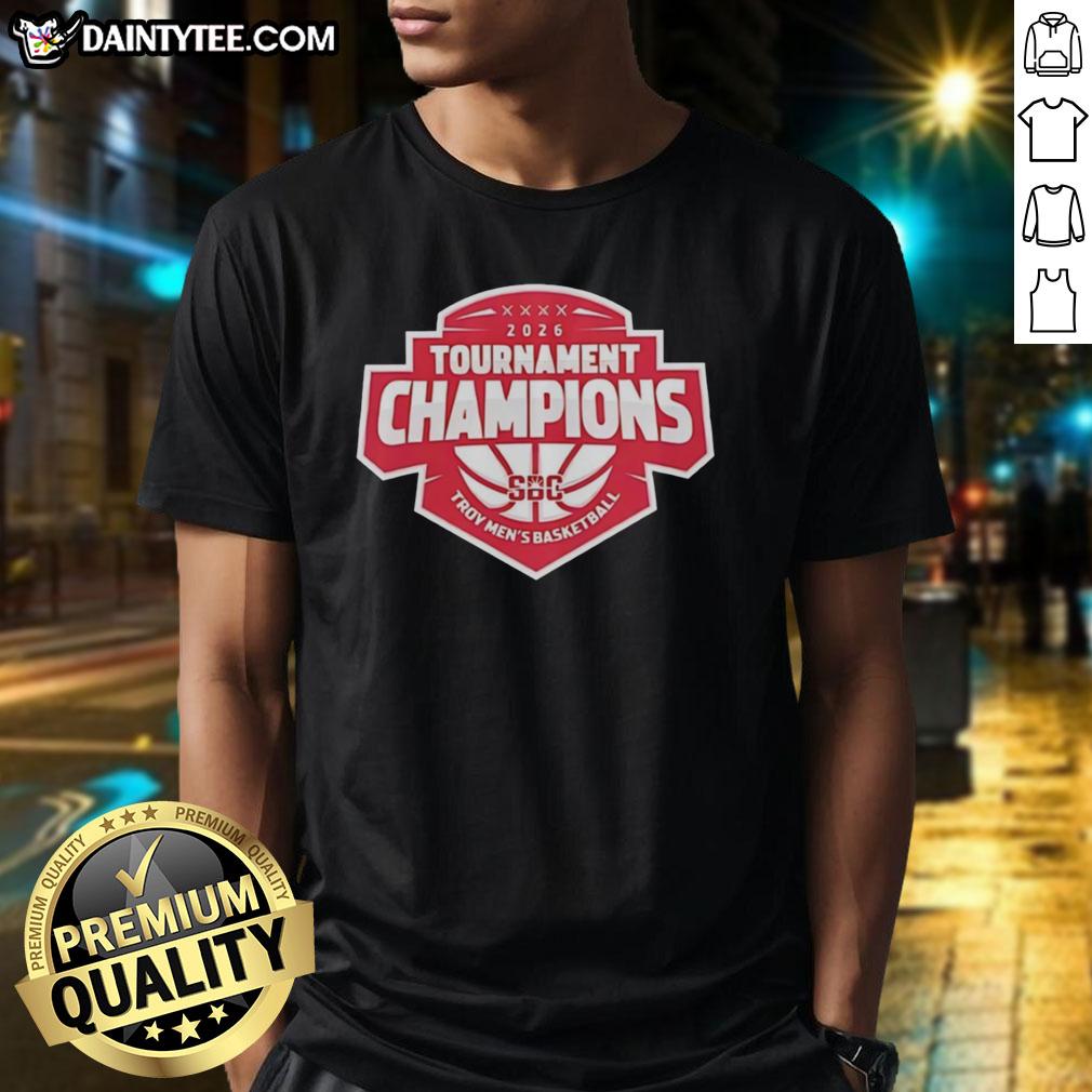 hot-troy-trojans-26-sun-belt-conference-mens-basketball-tournament-champions-t-shirt-1 Hot Troy Trojans 26 Sun Belt Conference Mens Basketball Tournament Champions T-Shirt in vibrant colors.