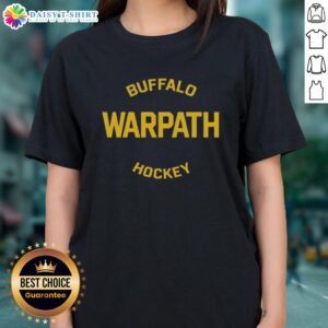 Awesome Buffalo Warpath Hockey Ladies Tee featuring a stylish design and vibrant colors for hockey fans.